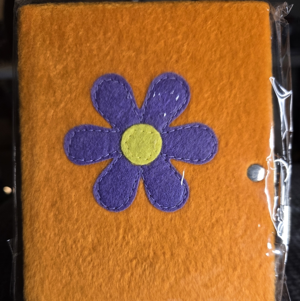 Locked Plush Flower Diary 70 pages 41/2" x 5/8" x 57/8"